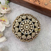 Vriksham Majestic Floral Polki With Hair Bun Cage Accessory-H1281