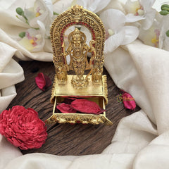 Vriksham Temple Style Lord Ram Idol – Gold Plated Finish Kumkum Box-Red Green-G19824