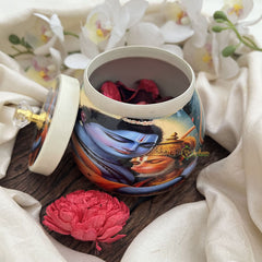 Vriksham Religious Ceramic Jar with Lord Rama and Hanuman-RG277