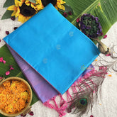 Vriksham Dual-Tone Blue With Purple Pure Soft Silk Saree-VS4838