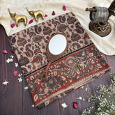 Vriksham Skin Color Kalamkari Cotton Saree With Gatti Border-VS4536