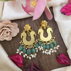Jadau Kundan Dual Peacock Earrings-J2446