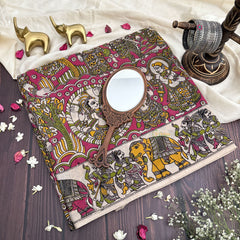 Vriksham Pink Color Kalamkari Cotton Saree With Gatti Border-VS4548