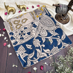 Vriksham Yellow Color Kalamkari Cotton Saree With Gatti Border-VS4547