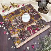 Vriksham Mustard Yellow Color Kalamkari Cotton Saree With Gatti Border-VS4549