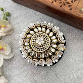Vriksham Grand Kundan Sunburst & Floral Style With Hair Bun Cage Accessory-H1289