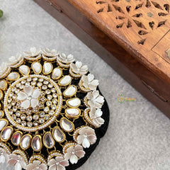 Vriksham Grand Kundan Sunburst & Floral Style With Hair Bun Cage Accessory-H1289