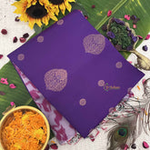 Vriksham Royal Blue Ikat Design With Pink Border Pure Soft Silk Saree-VS4853