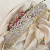 Modern AD Diamond With Intricate Lace Floral Patt Hipblet-Vriksham -G22562