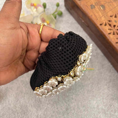 Vriksham Pristine White 3D Floral Hair Bun Cover With Hair Bun Cage Accessory-H1284