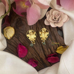 Elegant Floral Jadau Kundan Stud-J2432