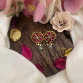 Floral Jadau Kundan Stud-J2430