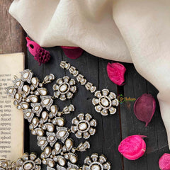 Three Layer Victorian Diamond High Neck Choker-VV1958