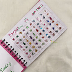 Vriksham White Stone Fancy Bindi Book-(D No 30 A7)-BB218