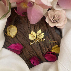 Peacock Shape Jadau Kundan Stud-J2435