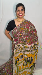 Vriksham Pink Color Kalamkari Cotton Saree With Gatti Border-VS4548