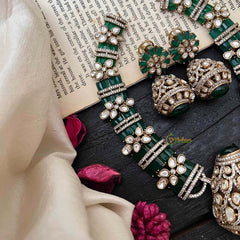 Unique Green Victorian Diamond Hasli -VV1450