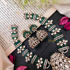 Unique Green Victorian Diamond Hasli -VV1450