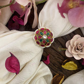 Precious Floral Jadau Kundan Finger Ring-J2552