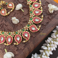 Vriksham Bridal Maanga Style Pendant Kundan Jadau Neckpiece-J3392
