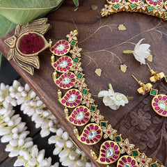 Vriksham Bridal Maanga Style Pendant Kundan Jadau Neckpiece-J3392