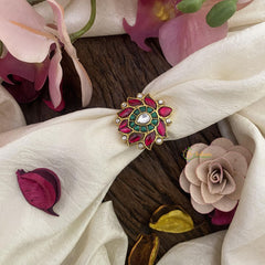 Lotus Jadau Kundan Finger Ring-J2527