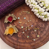 Vriksham Single-Strand Faceted Prism Bead Short Neckpiece-G22337