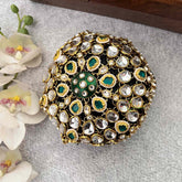 Vriksham Ethnic Gold Bead Drop Juda Style With Hair Bun Cage Accessory-H1294