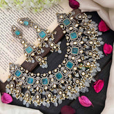 Blue Victorian Diamond Short Neckpeice -VV282