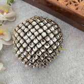 Vriksham Rainbow Floral Stone Juda Style With Hair Bun Cage Accessory-H1293