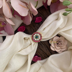 Floral Jadau Kundan Finger Ring-J2528