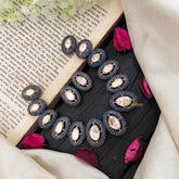 Unique Blue Victorian Diamond Neckpiece-Oval-VV1792