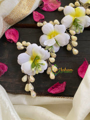 White with Yellow Bridal Hair Accessory-H121