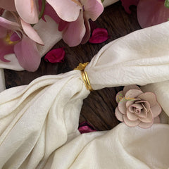 Floral Jadau Kundan Finger Ring-Red Green-J2535