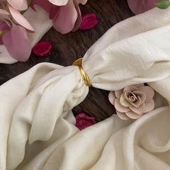 Jadau Kundan Finger Ring-White-J2541