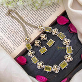 Elegant Yellow Victorian Diamond Neckpiece-VV1775