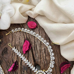 Vriksham Designer Bridal AD Stone With Pear Drop Maang Tikka-Green-G20516