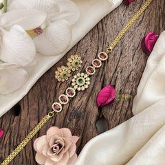 Elegant Floral Choker Short Neckpiece -G12161