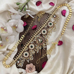 Vriksham Elegant handcrafted South Indian Floral Guttapusalu Hip Chain-Rice Pearl-G20514