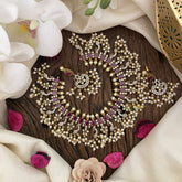 Vriksham Fancy AD Stone Designer Peacock Neckpiece -Guttapusalu-G16869