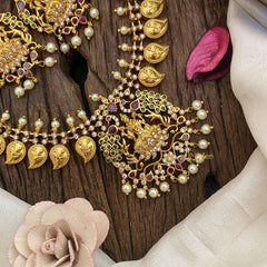 Golden Lakshmi Pendant Short Neckpiece-G740