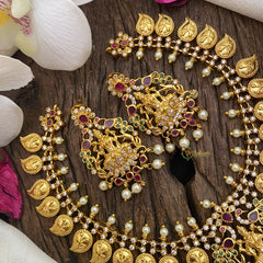 Golden Lakshmi Pendant Short Neckpiece-G740
