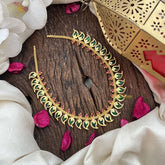 Vriksham Traditional Kerala 30 Manga Short Neckpiece-Green-G19827