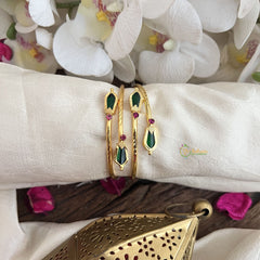Vriksham Traditional Kerala Naga Padam Bangles-Kerala Style Bangles-Green-G19825