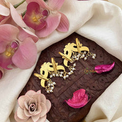 Vriksham Classic Dual Peacock Style Kundan Jadau Press Bugadi-Red White-Pearls-J3783