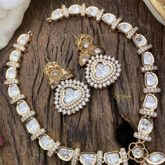 Vriksham Designer AD Stone With Kundan Neckpiece-G16842