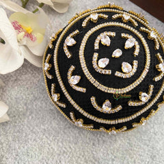 Vriksham Royal Diya & Leaf Motif Juda Net Juda Hair Net With Hair Bun Cage Accessory-H1277