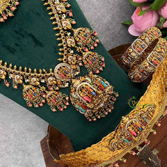 Vriksham Grand Perumal Heritage Guttapusalu Bridal Set-G21811