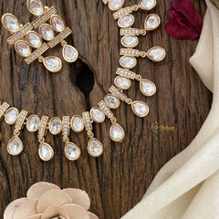 Vriksham Premium Kundan Neckpiece-Oval & Tear Drop-G16826