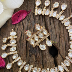 Vriksham Premium Kundan Neckpiece-Oval & Tear Drop-G16826